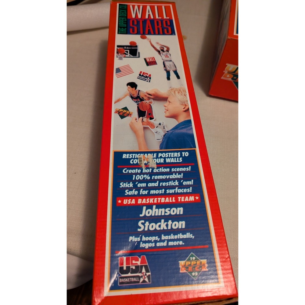 Unopened 1992 Upper Deck Stickable Posters 100% Removable NBA Johnson, Stockton